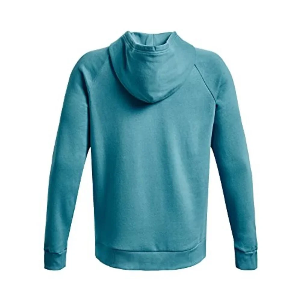 Under Armour Men's Rival Fleece Pullover Hoodie Sz. M Bright Blue - Picture 11 of 12